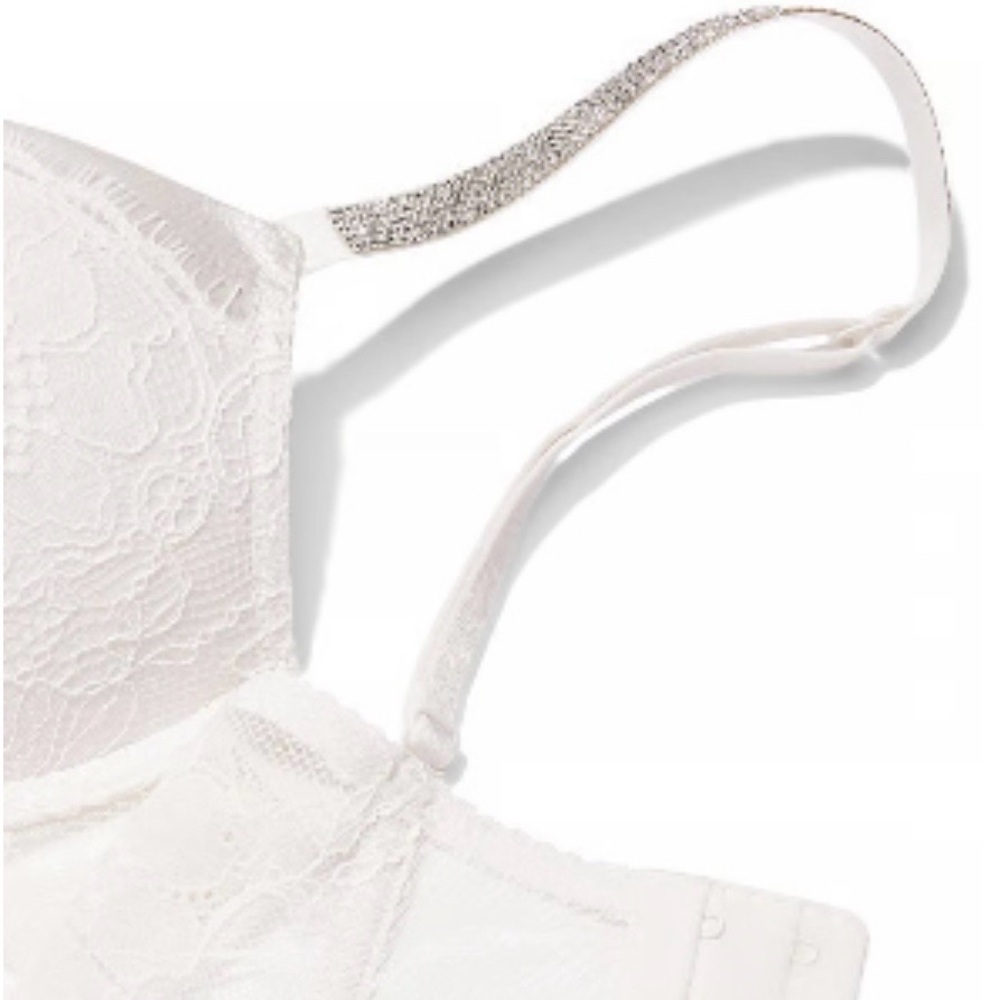 Victoria’s Secret VERY SEXY Bombshell Add-2-Cups Push-Up Corset Bra White 36C - Picture 4 of 4